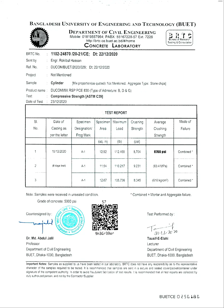 Ducon BUET-Certificate