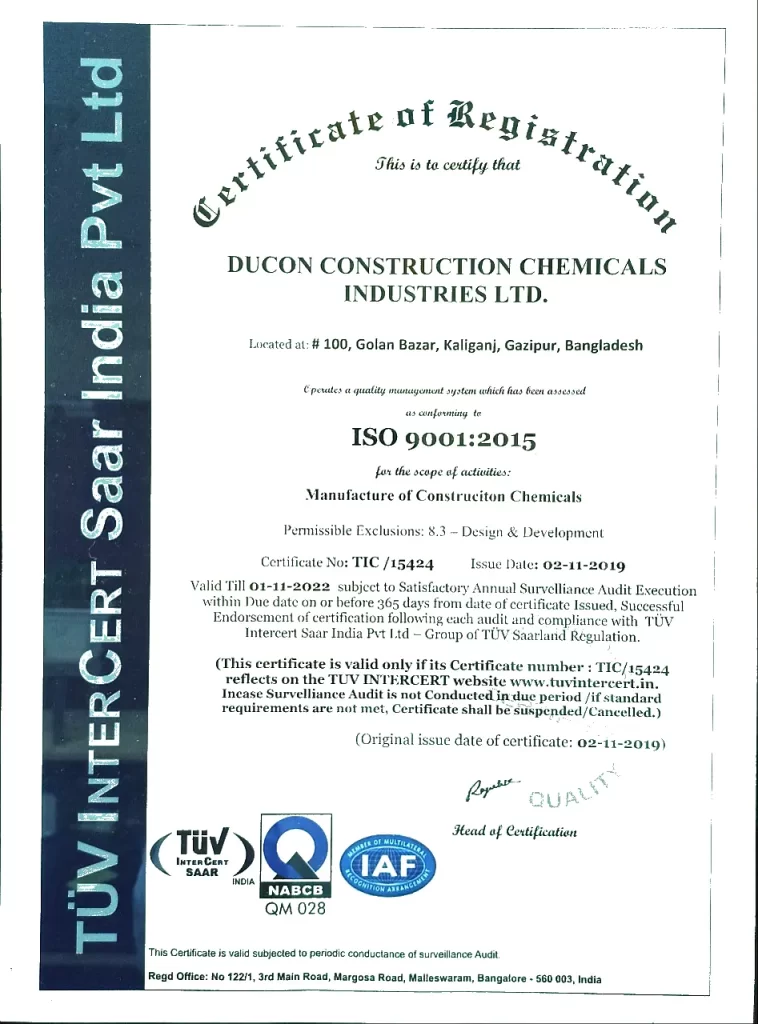 Ducon ISO-Certificate