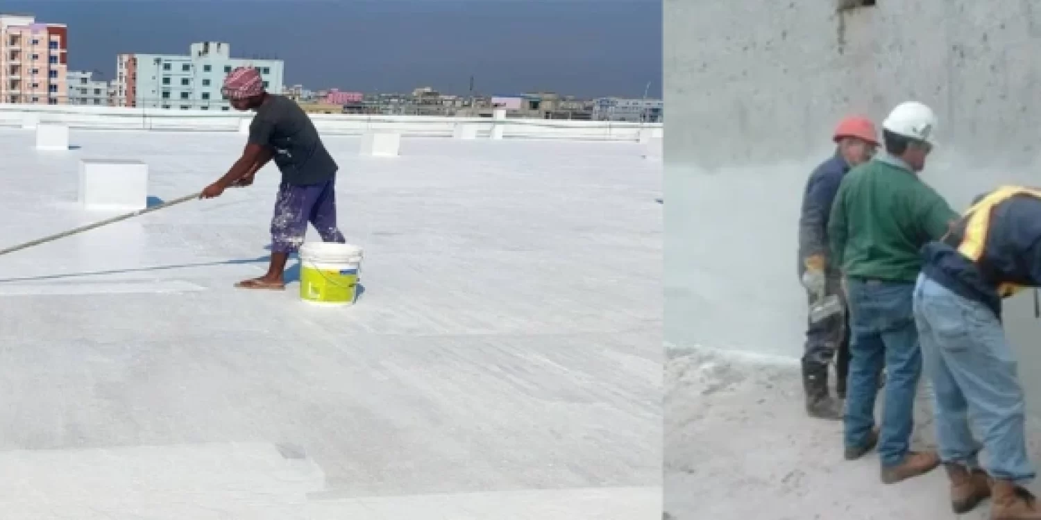 4mm Bituminous waterproofing membrane 4mm waterproofing sheild Bituminous membrane coating supplier in Bangladesh Concrete Waterproofing service in Bangladesh